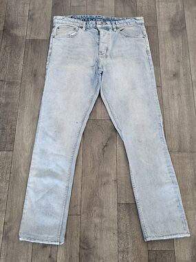 Ksubi Chitch Chillz  Acubi Light Blue Straight Leg Jeans Size 34 {J3}